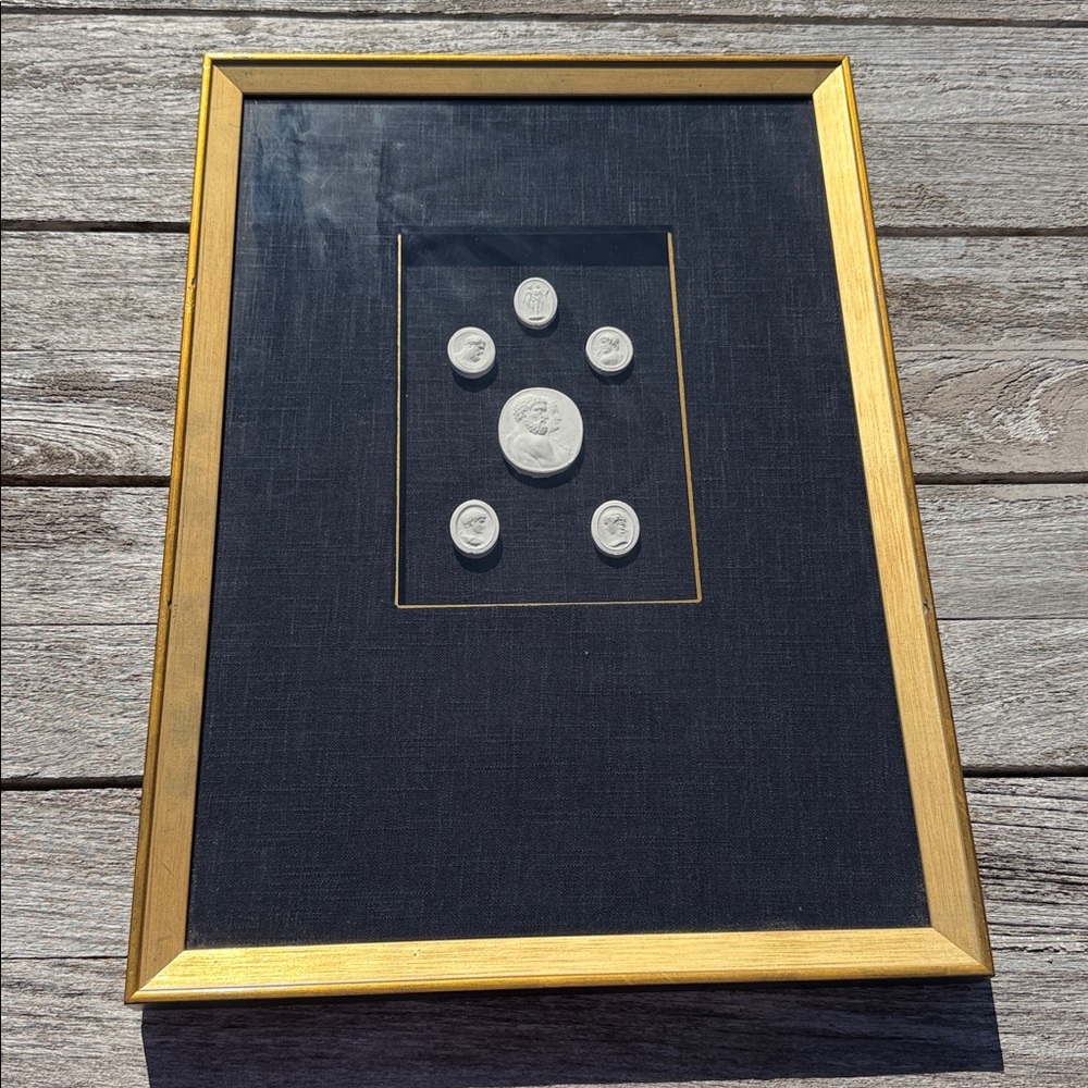 RH RESTORATION HARDWARE 19TH C. EUROPEAN INTAGLIOS‎ BLACK - 1